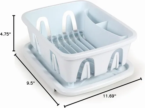 Vista 10 de Camco RV Mini Escurreplatos y Bandeja - Presenta un diseño de bandeja de drenaje inclinada, construcción resistente y es ideal para espacios