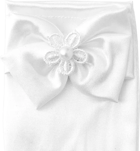 Vista 8 de Velo floral y guantes para la primera comunión para niña (blanco, 2 piezas), Blanco