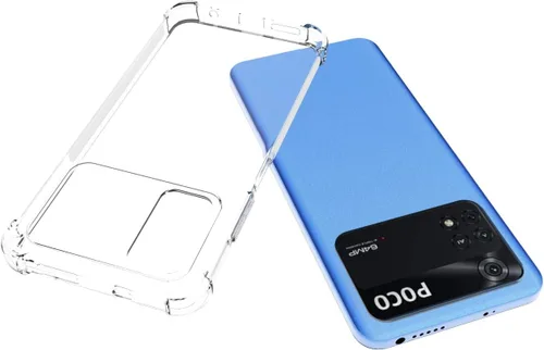 Vista 2 de USTIYA Caso para xiaomi poco m4 pro (no para 5G) transparente TPU cuatro esquinas cubierta protectora transparente suave funda
