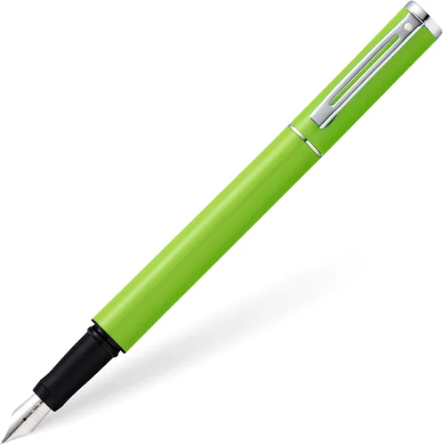 Vista 4 de Pluma estilográfica Sheaffer Pop con borde cromado y punta media, en caja de regalo, Clásico - Lila