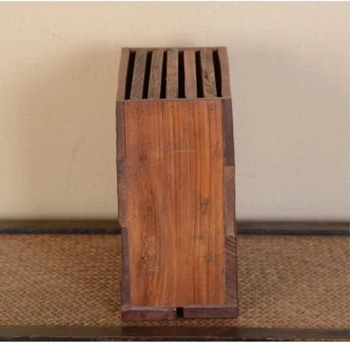 Vista 7 de Bloque de cuchillos Retro Madera Sólida Soporte de Cuchillo Capacidad de Bloque de Cuchillos Cocina Colocación Multifuncional Bloque Universal
