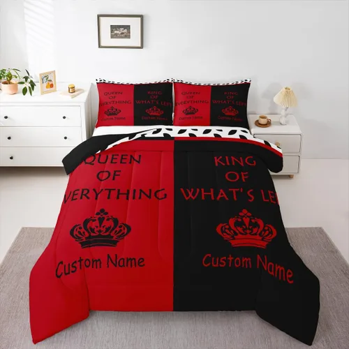 Vista 15 de Juego de ropa de cama personalizado con lentejuelas negras y doradas, tamaño individual, edredón de corazón dorado con purpurina para mujeres