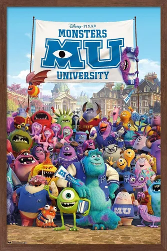 Vista 7 de Trends International Disney Pixar Monsters University - One Sheet Wall Poster, 14.725" x 22.375", Barnwood Framed Version