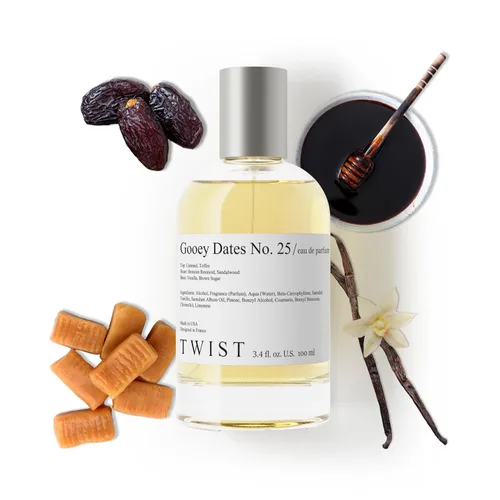 Vista 11 de Twist - Addicted No. 3 - Eau De Parfum inspirado en Y. Black Opium, Perfume de larga duración para mujer, Ámbar y Vainilla, Vegano, Ingredientes