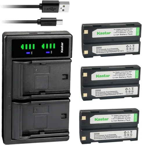 Vista 6 de Kastar Reemplazo del cargador de batería USB Ei-D-Li1 LTD2 para radio externa Trimble 2.4Ghz, colector de datos MT1000 GPS, colector de datos TELXON