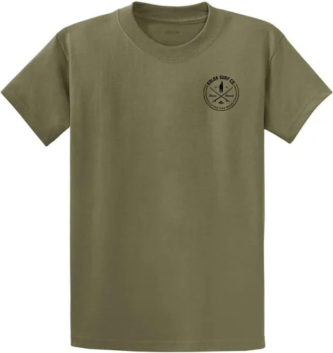 Vista 74 de Koloa Surf - Camisetas de algodón pesado para hombre, tallas grandes y altas Azul acuático/negro buscando diseño de ondas