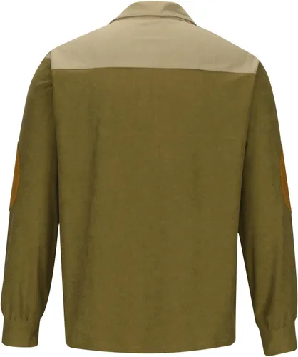 Vista 4 de Comigeewa Hombre Patchwork Jersey Manga Larga Sudadera Cuello Alto Botón Blusa Sudaderas Otoño Invierno Ropa Deportiva