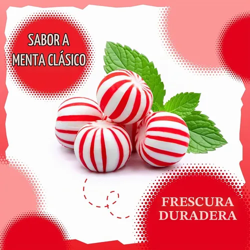 Vista 5 de Bolas de menta jumbo, caramelo duro de menta envueltas individualmente, bolsa de 2 libras