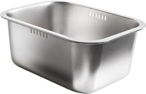 Vista 2 de Plato portátil del acero inoxidable 10L, tina multiusos del fregadero de la cocina y lavabo de lavado vegetal