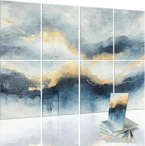 Vista 9 de Art3d paneles insonorizantes para pared 48"x32", paquete de 8 paneles acústicos de pared con arte, paneles de pared decorativos y absorbentes