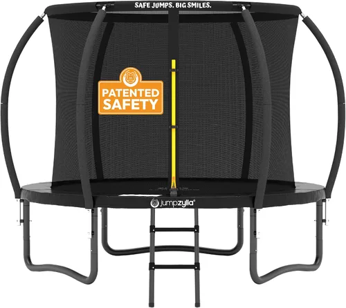 Vista 30 de Jumpzylla - Cama elástica recreativa para niños, con red de seguridad, escalera y revestimiento antioxidante, de 8, 10, 12, 14, 15 y 16 pies