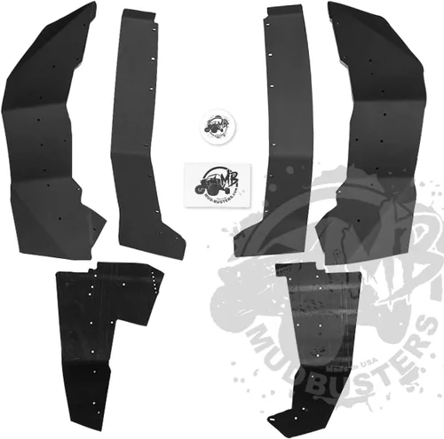 Vista 10 de MudBusters Guardabarros de cobertura máxima para Can-Am Commander 2021-2026 Protectores de barro UTV delanteros y traseros para modelos MAX de 2