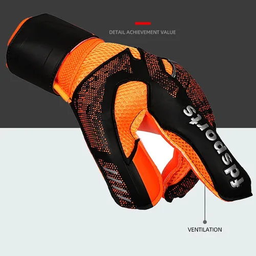 Vista 3 de Guantes de portero de fútbol para adultos y jóvenes, guantes de portero de fútbol de agarre fuerte con protección para los dedos