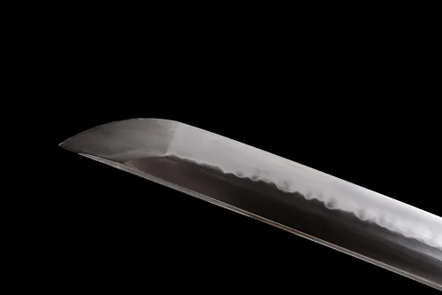 Vista 6 de Espada Katana hecha a mano de arcilla real de acero templado T10 Choji Hamon Japonés Samurai Espada Afilada Espiga Completa