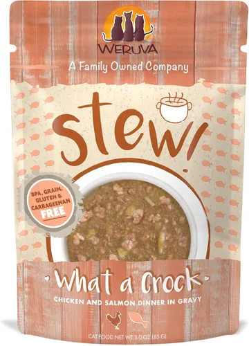 Vista 14 de Weruva Classic Cat Stews!, Kettle Call con carne de res, pollo y salmón en salsa, bolsa de 3 onzas (paquete de 12)