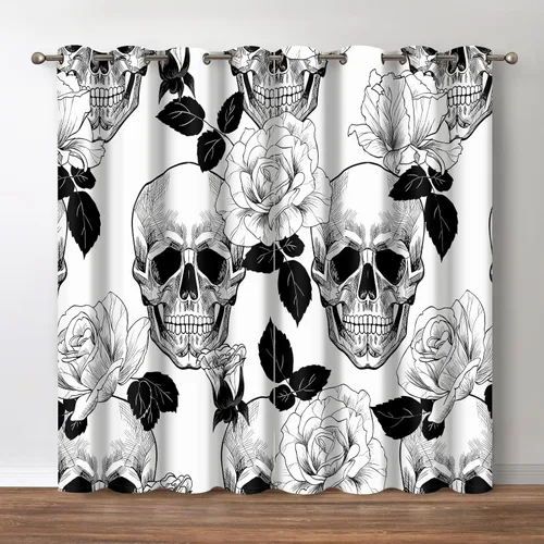 Vista 30 de Jekeno Cortinas opacas con palmeras oceánicas, playa, cielo, sol, decoración de paisaje marino para dormitorio, sala de estar, cortinas de ventana