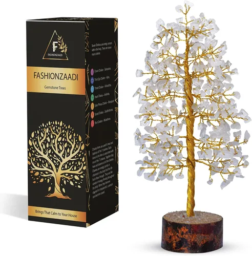 Vista 10 de FASHIONZAADI Árbol de Gemas de Turmalina Negra - Árbol Bonsái de Dinero Feng Shui para Decoración del Hogar - Regalo Espiritual de Cristal