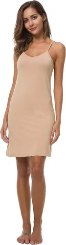 Vista 6 de Vestido básico ajustable con tirantes delgados para mujer, mini vestido de camisola