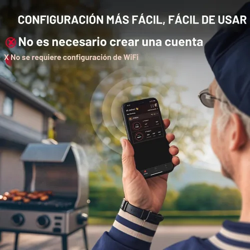 Vista 5 de TempPro TempSync - Termómetro de carne Bluetooth de 450 pies para horno con 2 sondas