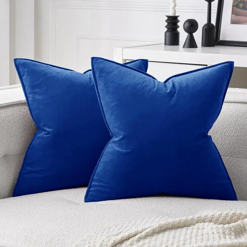 Vista 12 de MIULEE Paquete de 2 fundas de cojín decorativas de terciopelo suave, cuadradas, unicolor, para sofá, dormitorio, automóvil, 16 x 16 pulgadas