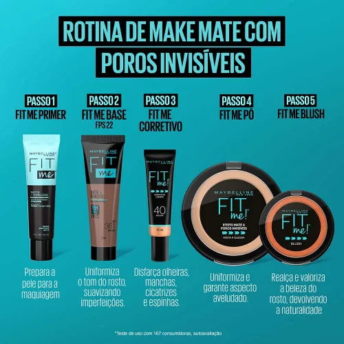 Vista 6 de Maybelline Fit Me Matte + Poreless Primer Facial Matificante de Maquillaje con Protector Solar, Amplio Espectro SPF 20, 16HR de Duración, Control