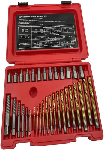 Vista 7 de Steel Force ASE25 - Juego de 25 extractores de tornillos Removedor de pernos rotos Herramienta de sujeción pelada