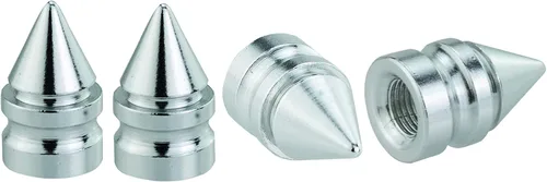 Vista 9 de Abfer Tapones de válvula de neumático de coche con pinchos, tapa de vástago de presión de aire de rueda, de aluminio, se adapta a la mayoría de Negro