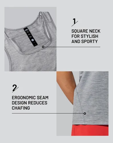 Vista 3 de MIER Camisetas sin mangas para hombre, para entrenamiento, secado rápido, natación, atletismo, gimnasio, correr, muscular, playa, para hombre