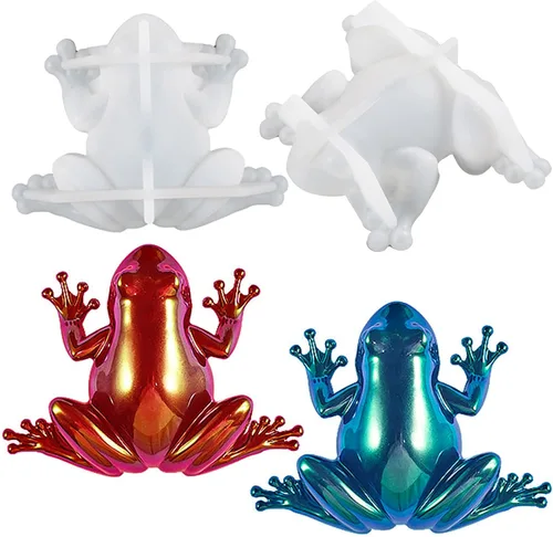 Vista 9 de 2 moldes de resina de silicona de oso – Moldes de vela de resina de oso 3D y jabón para fundición de resina epoxi de animales lindos, fondant