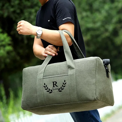 Vista 2 de Bolsa Duffel Personalizada para Baile para Hombres Bolsa Duffel de Viaje, Bolso de lona