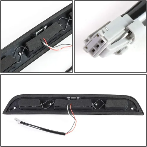 Vista 4 de DNA MOTORING 3BL-F15015-LED-BK-SM - Tercera luz de freno LED de montaje alto con carcasa negra [compatible con Ford F150 15-20 / 17-20 F250-F550 SD]