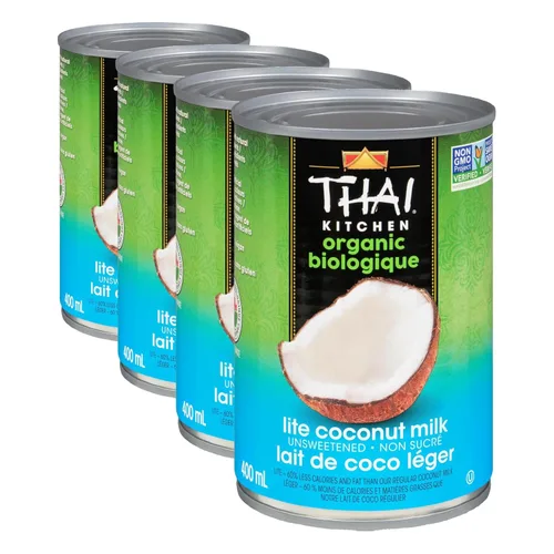 Vista 12 de Thai Kitchen leche de coco orgánica sin edulcorantes, 13.66 onzas líquidas (paquete de 6 unidades)