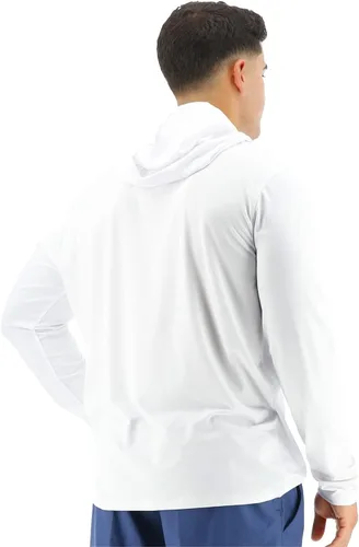 Vista 3 de TYR Camiseta de manga larga con capucha para hombre, protección solar UPF 50+