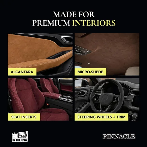Vista 6 de Pinnacle Black Label Alcantara® Limpiador y protector suave de gamuza Limpia y protege suavemente superficies delicadas de microfibra y gamuza