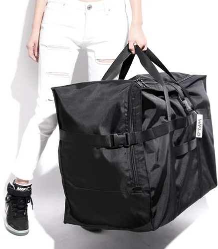 Vista 8 de Bolsa de viaje extra grande para equipaje a cuadros antirrobo, 28 pulgadas, 120 L