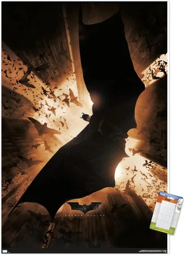Vista 12 de DC Comics Batman Begins - Póster de pared de una hoja, 22.4 pulgadas de largo x 14.7 pulgadas de ancho, versión enmarcada de madera de granero