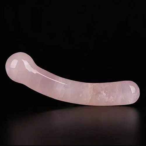 Vista 3 de BEINUANCRYSTAL - Rodillo curvo de cuarzo rosa de cristal natural de 170 a 7.087 in para mujer, color rosa
