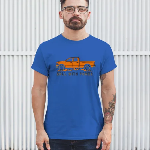 Vista 3 de Tee Hunt Camisetas gráficas y camisetas sin mangas para hombre Roll with Power Pickup Truck
