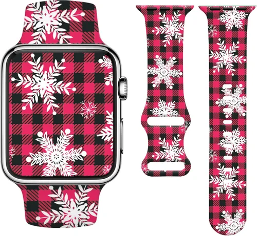 Vista 8 de Holiday Watchband Compatible with Apple Watch 38mm 40mm 41mm 42mm 44mm 45mm 49mm Women Men,Soft Silicone Cute Sport Strap for Apple Watch Ultra