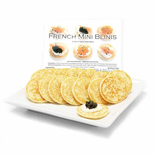 Vista 2 de French Mini Blinis - Panqueques pequeños para alimentos especiales - 2 pulgadas (paquete de 16 (4.76 onzas) (2 unidades)