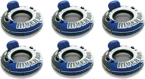 Vista 12 de INTEX 58825EP River Run 1 Salón flotante inflable: respaldo cómodo - portavasos integrados - Asas de agarre duraderas - Cuerda de agarre completa