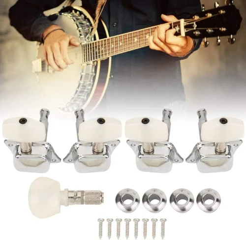 Vista 5 de Clavijas de afinación de banjo, máquina semicerrada para músicos principiantes practican rendimiento