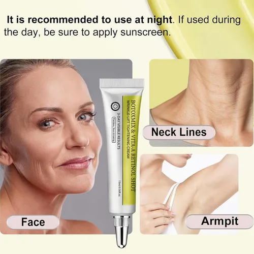 Vista 2 de Botoxmix & Vita-A Retinol Shot Crema de apriete para levantar arrugas, antiarrugas, minimizador de poros, líneas finas, toda la piel