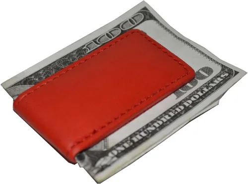 Vista 3 de LB LEATHERBOSS Pinza magnética de cuero fuerte para billetes para hombres