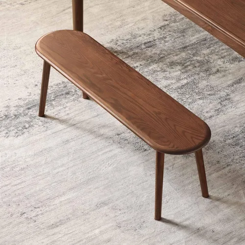 Vista 17 de Banco de comedor 100% roble macizo, banco de madera para el extremo de la cama con esquinas redondeadas, bancos de entrada para entrada, pasillo