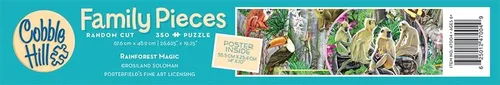 Vista 6 de Cobble Hill Family Piece's 350 Puzzle – Rainforest Magic – Póster de muestra incluido