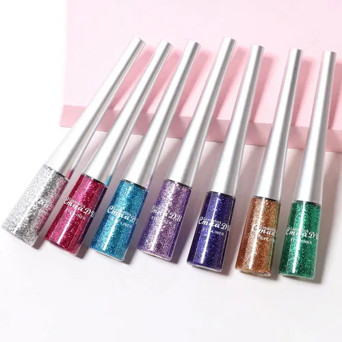 Vista 3 de Ofanyia Rainbow Colorful Glitter Shimmer Liquid Eyeliner Set, 16 piezas, resistente al agua, de larga duración, a prueba de manchas, altamente