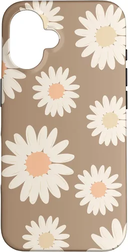 Vista 32 de Boho Neutral Cute Floral Pattern White Daisy Flowers Spring Case for iPhone 17