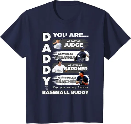Vista 9 de Camiseta de Aaron Judge Yankees - Daddy You are Baseball Buddy Azul Marino