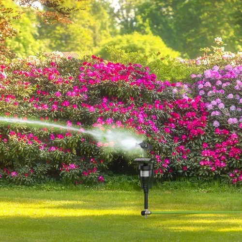 Vista 4 de Hoont Repelente de animales Cobra Pistola de agua activada por movimiento solar para exteriores con potente chorro para patio, césped y jardín
